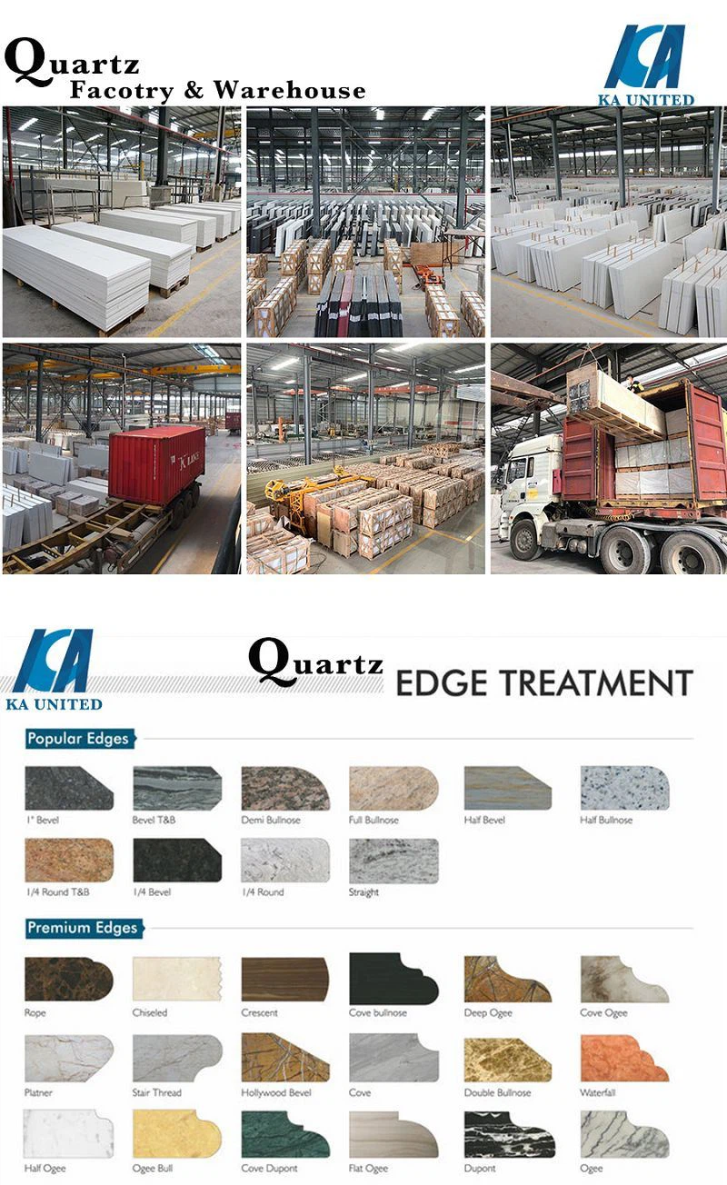Calacatta Quartz Factory and edges Calacatta Quartz Factory and edges