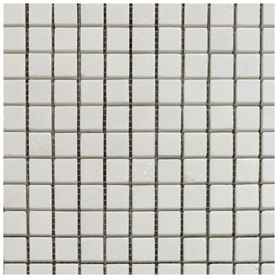 square Thassos White marble mosaic tile square Thassos White marble mosaic tile