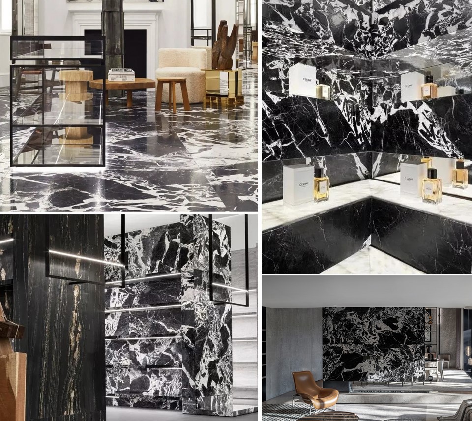 Grand Antique Black Marble Tiles Indoor Projects