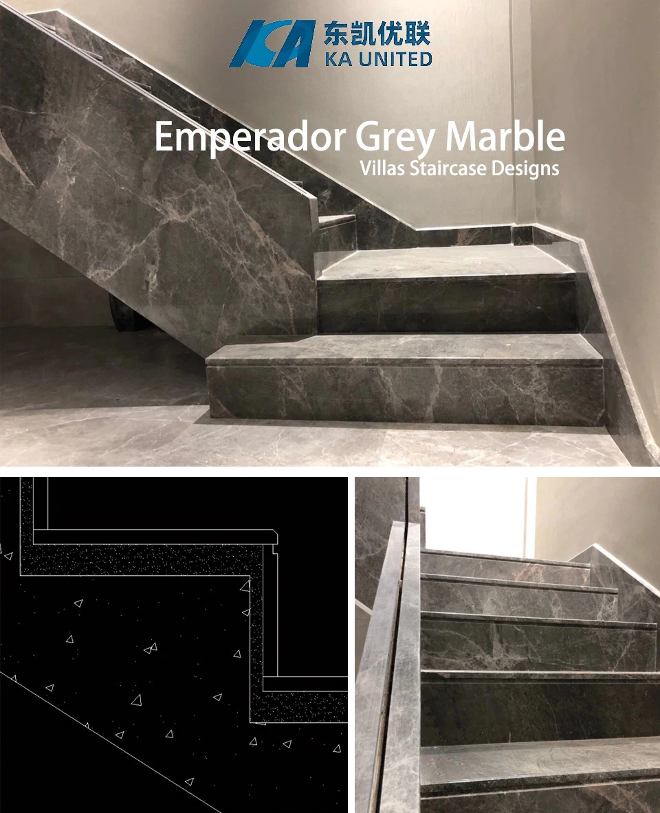 Emperador Grey Marble Stairs