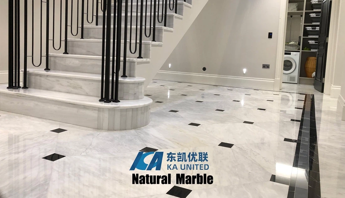 Natural White Marble Lobby and Stairs projects KA UNITED Natural White Marble Lobby and Stairs projects KA UNITED