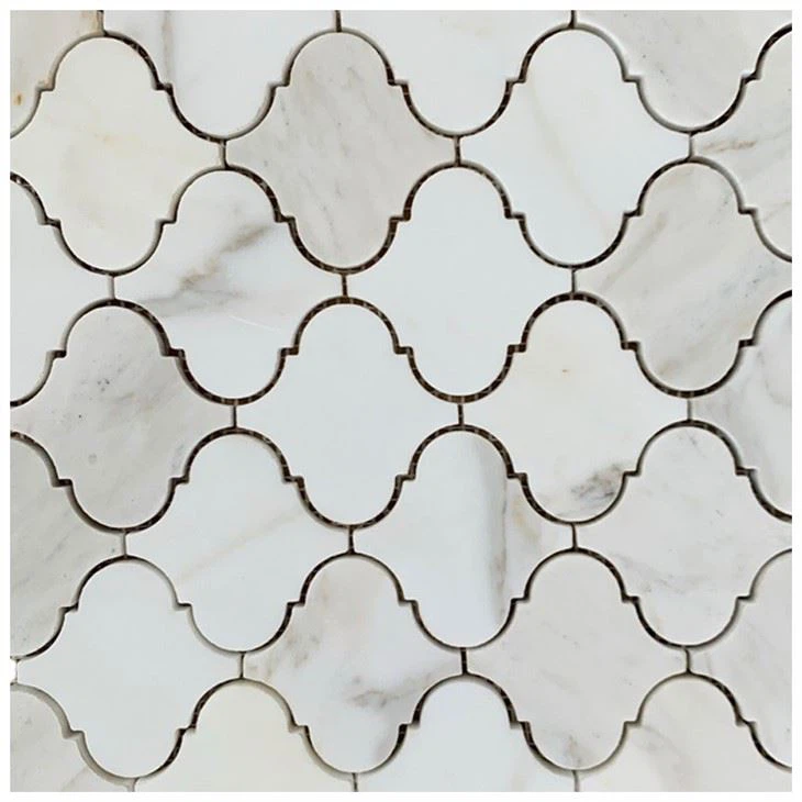 Arabesque White Marble Mosaic Tile