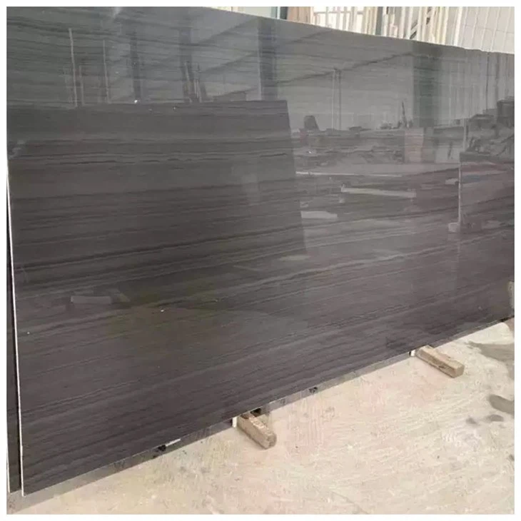 Black Wood Marble Slab