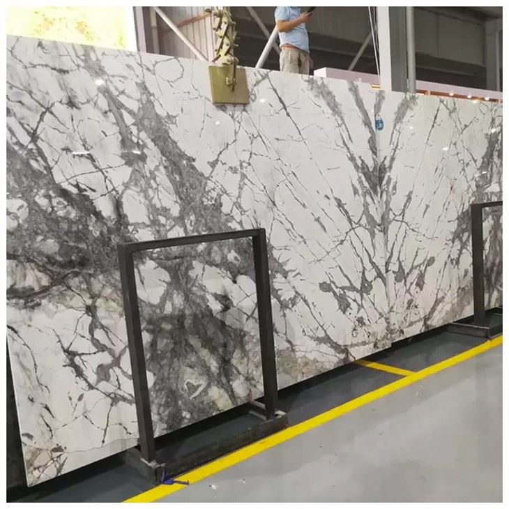 Invisible White Marble Slabs