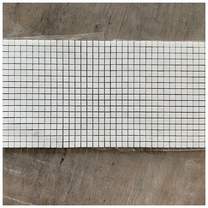 small white square mosaic tiles