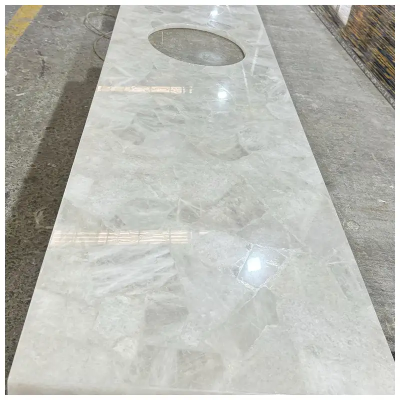 Illuminated White Quartz VanityCountertops