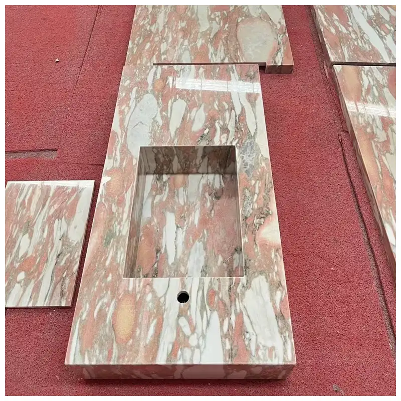 Norwegian Pink Marble Wall Hung Sinks Norwegian Pink Marble Wall Hung Sinks